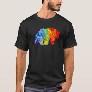 T-shirt Panda de peinture Splattering Panda