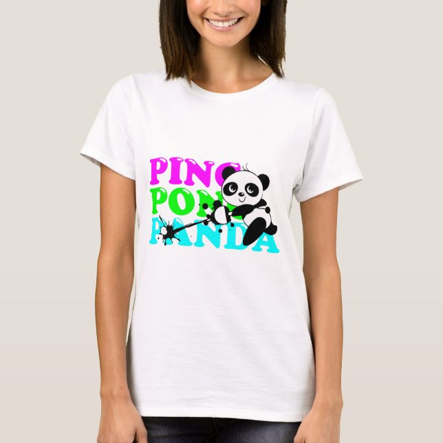 T-shirt Panda de ping-pong (Devant)
