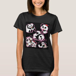 T-shirt Panda Doodles Kawaii