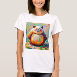 T-shirt Panda d'ours géant abstrait coloré design
