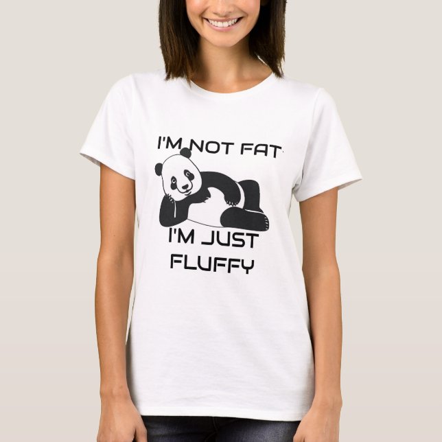 T-shirt panda drôle dire Chemise - Je ne suis pas gros jus (Devant)