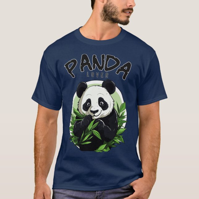 T-shirt Panda eats bamboo (Devant)