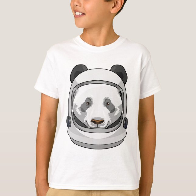 T-shirt Panda en astronaute avec casque (Devant)