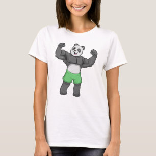 T-shirt Panda en Bodybuilder au Bodybuilding