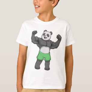 T-shirt Panda en Bodybuilder au Bodybuilding