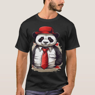 T-shirt Panda en costume