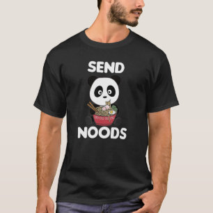 T-shirt Panda Envoyer Noods Ramen Cute Kawaii Noodle