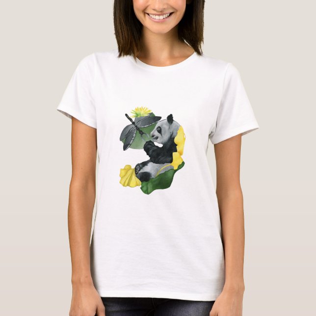 T-shirt Panda et mouche (Devant)