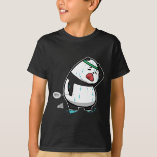 T-shirt Panda Fatigué Drôle Jouer Badminton