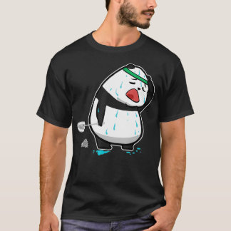 T-shirt Panda Fatigué Drôle Jouer Badminton
