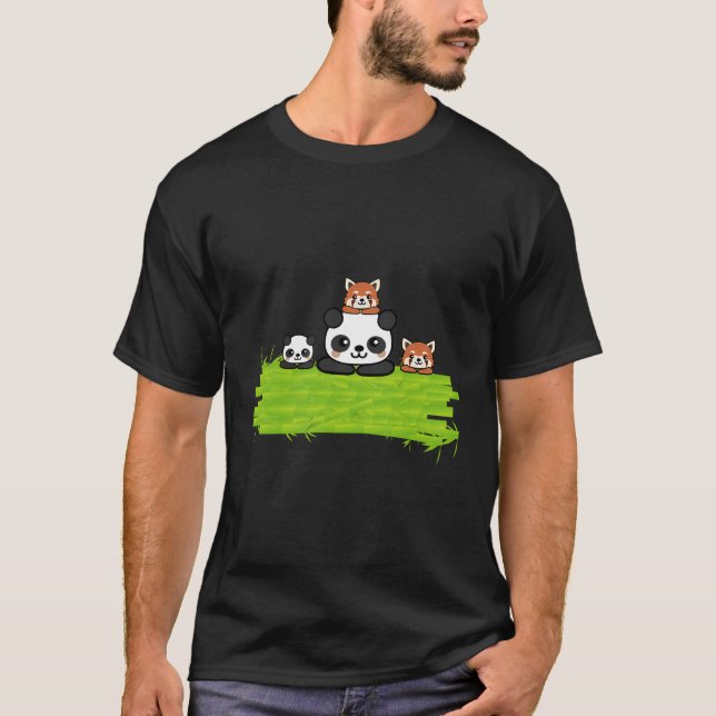 T-shirt Panda Géant Pandamonium Cute (Devant)