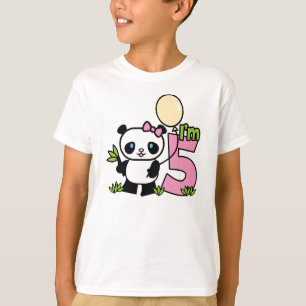 T-shirt Panda Girl 5e anniversaire