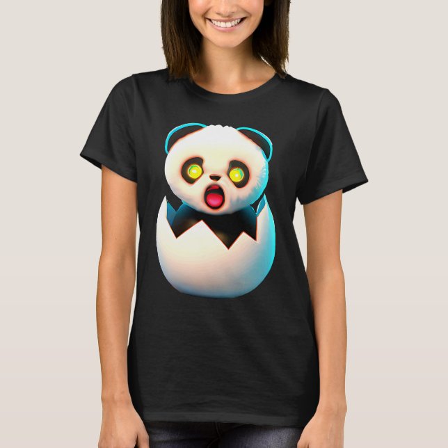 T-shirt Panda hatches from egg (Devant)