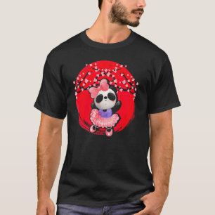 T-shirt Panda Japon Drapeau Sakura Cherry Blossom Tree Jap