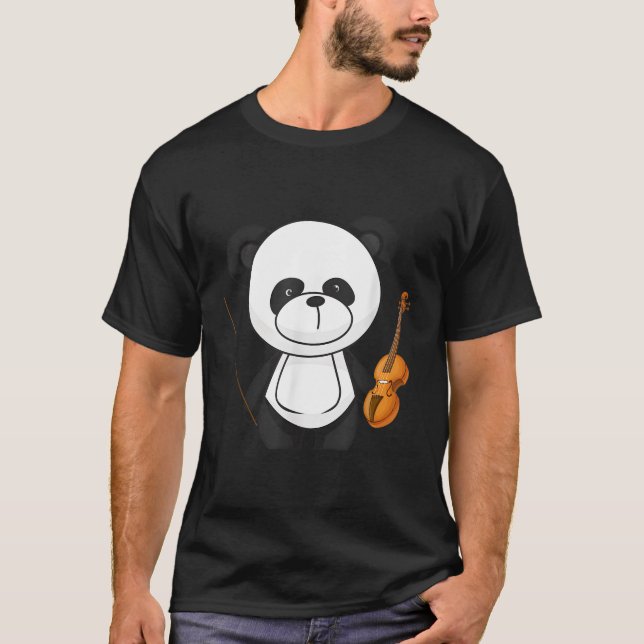 T-shirt Panda Jouer du violon (Devant)