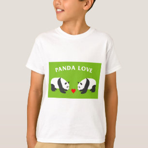 T-shirt Panda Love (Vert)