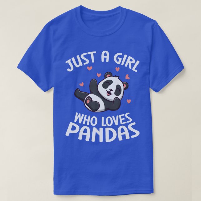 T-shirt Panda Lover Enfants mignons Juste Une Fille Qui Ai (Design devant)