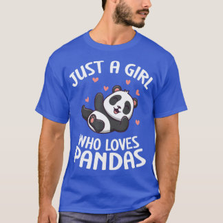 T-shirt Panda Lover Enfants mignons Juste Une Fille Qui Ai