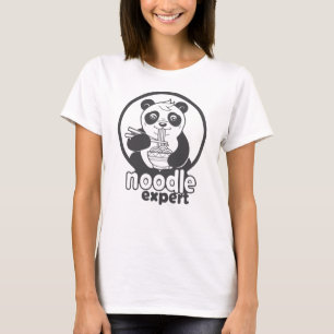 T-shirt panda mangeant la nouille