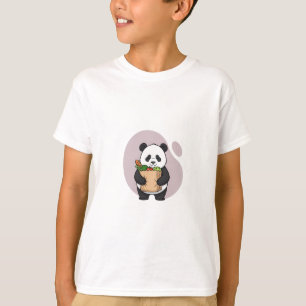 T-shirt Panda Mignon faisant des Courses au Supermarché po