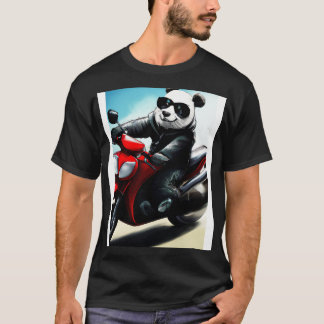 T-shirt Panda moto 1