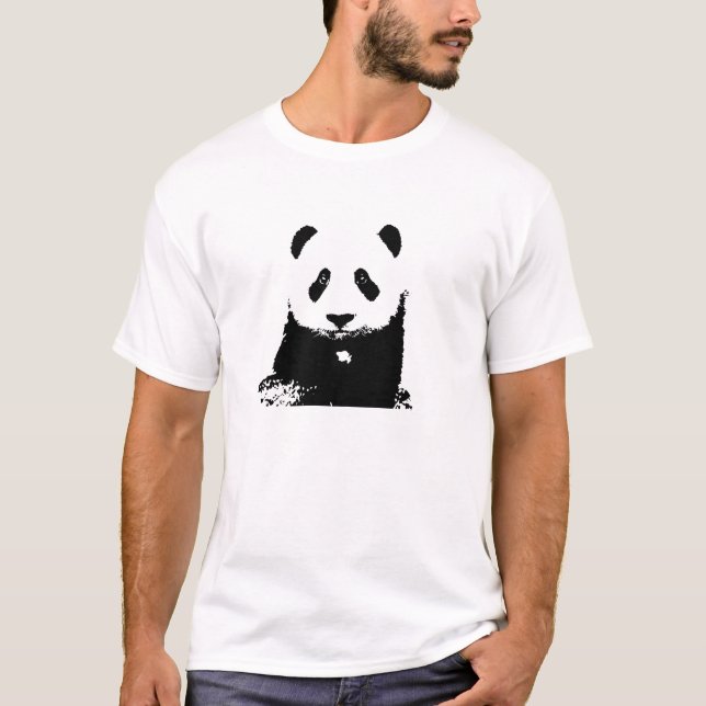 T-shirt Panda noir et blanc (Devant)