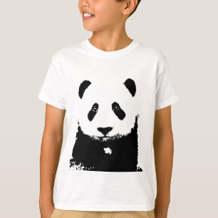 T-shirt Panda noir et blanc