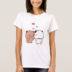 T-shirt Panda ours couple, Cute bubu et dudu câlins amour