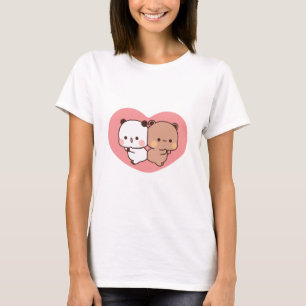 T-shirt Panda ours couple, Cute bubu et dudu câlins amour