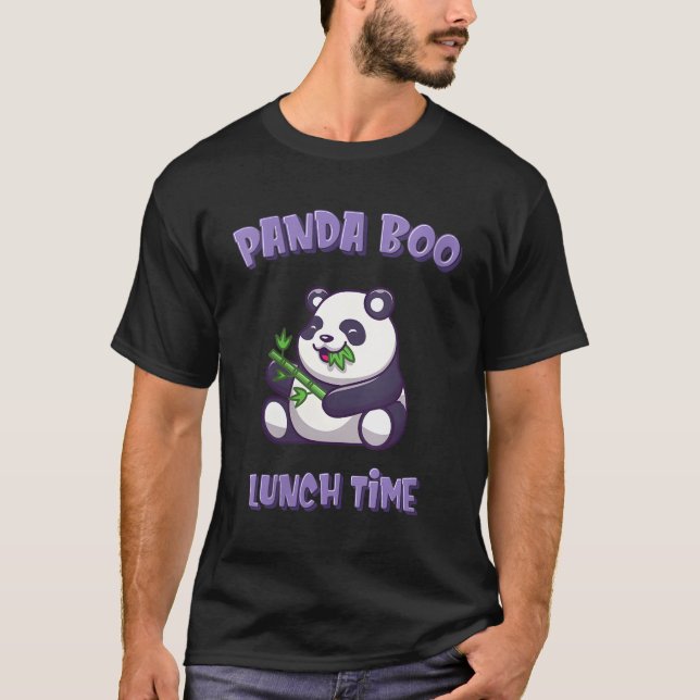 T-shirt Panda Pandaboo Manger Bambou Grass Lunch (Devant)