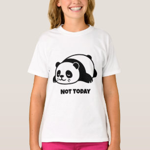 T-shirt Panda paresseux Pas aujourd'hui Mignon Humeur drôl