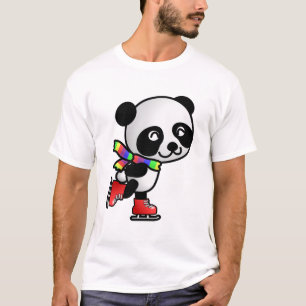 T-shirt Panda patinage