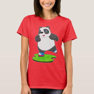 T-shirt Panda Patinage en ligne Patins en ligne Sports