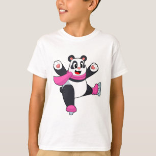 T-shirt Panda Patinage sur glace Patins sur glace