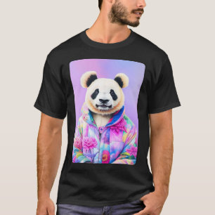 T-shirt Panda Portrait 9 Animal Bear Faune Illustration