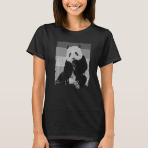 T-shirt Panda Pour Hommes Femmes Enfants Rétro Panda Ours