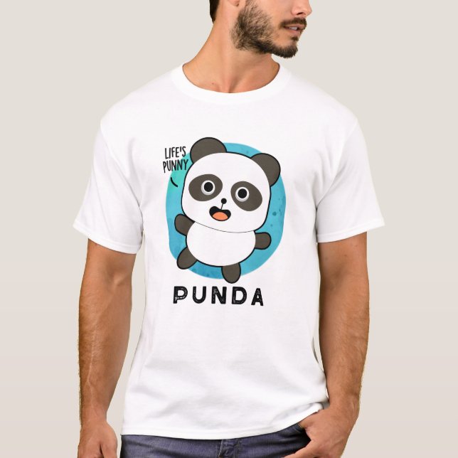 T-shirt Panda Pun Animal Punda Funny (Devant)