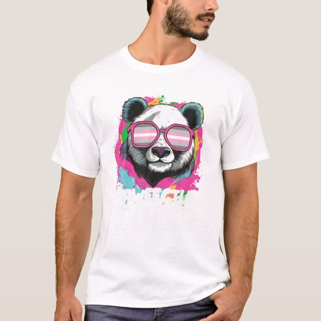 T-shirt Panda Queer Avec Lunettes De Soleil (Devant)