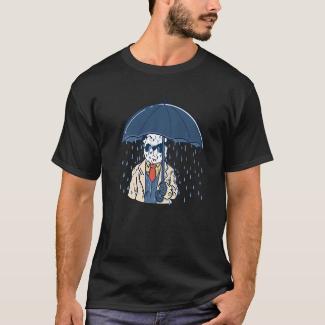 T-shirt Panda Rain parapluie sauvage Panda (Devant)