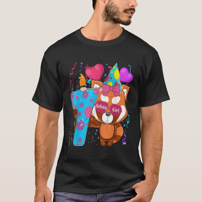T-shirt Panda Rouge 7Ème J'Ai 7 Py (Devant)