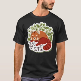 T-shirt Panda rouge à croûte férique