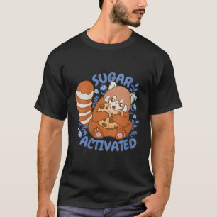 T-shirt Panda rouge activé pour le sucre