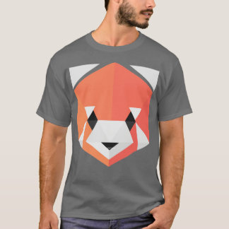 T-shirt Panda rouge animal jaune