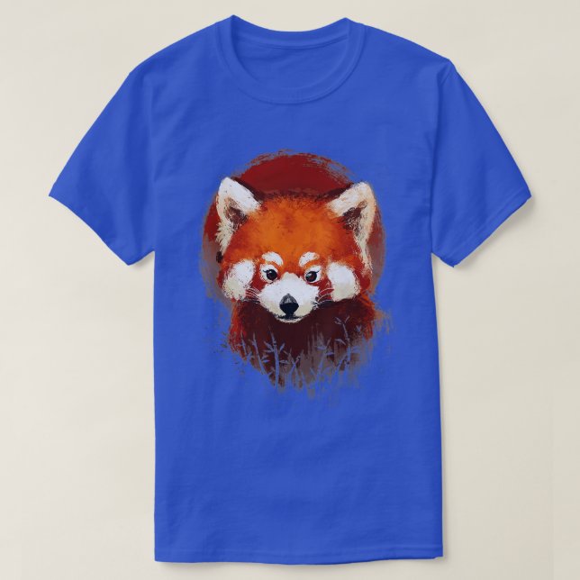 T-shirt Panda rouge couleur eau (Design devant)