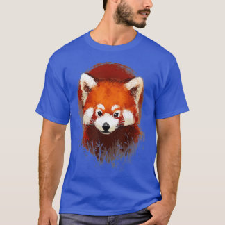 T-shirt Panda rouge couleur eau