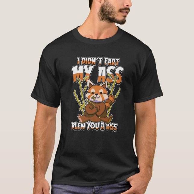 T-shirt Panda Rouge Humoristique Je N'Ai Pas Pu Mon Beurre (Devant)