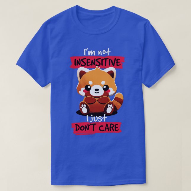 T-shirt Panda rouge insensible (Design devant)