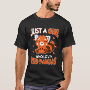 T-shirt Panda Rouge Juste Un Qui Aime Les Pandas Rouges