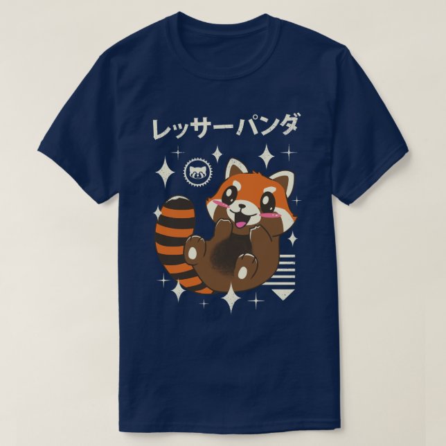 T-shirt Panda rouge Kawaii (Design devant)