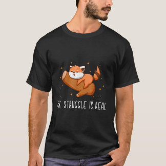 T-shirt Panda Rouge La Lutte Est Véritable Panda Rouge